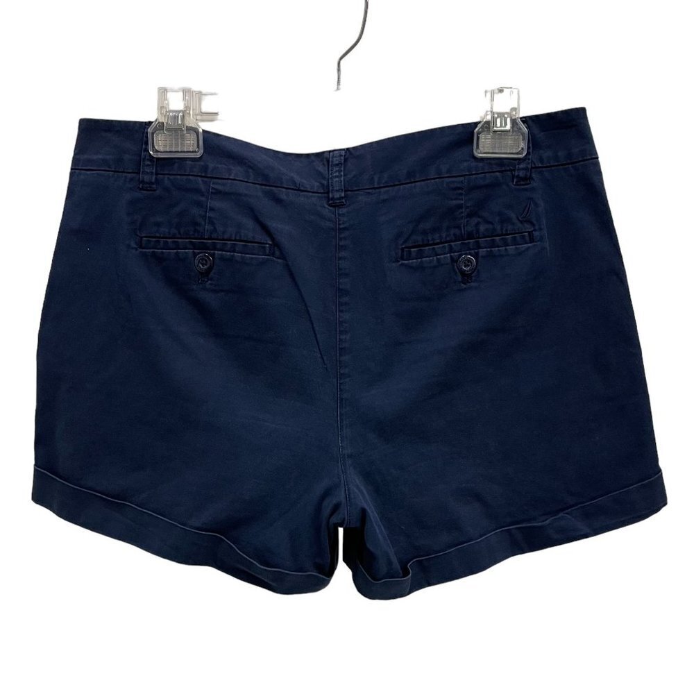 Nautica Women Chino Short Navy Blue Size 8 Summer - Picture 2 of 12